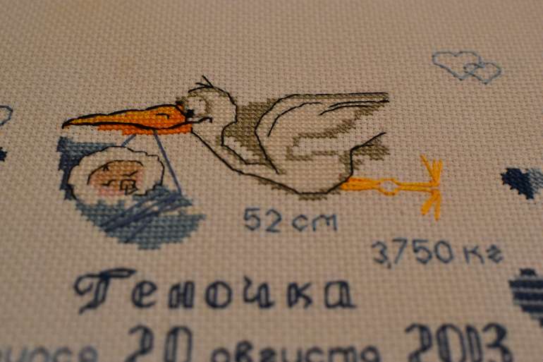 Метрика с аистом