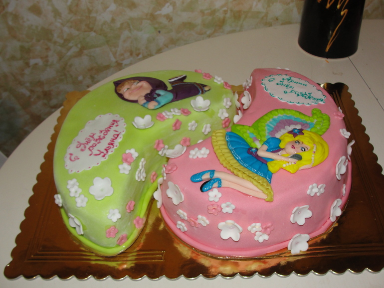 Торт для мальчика и девочки совместный фото