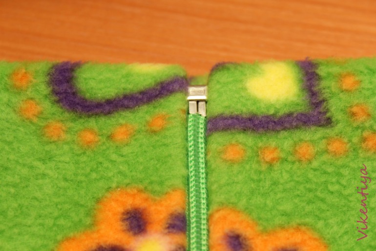 МК по пошиву простой жилетки из флиса.