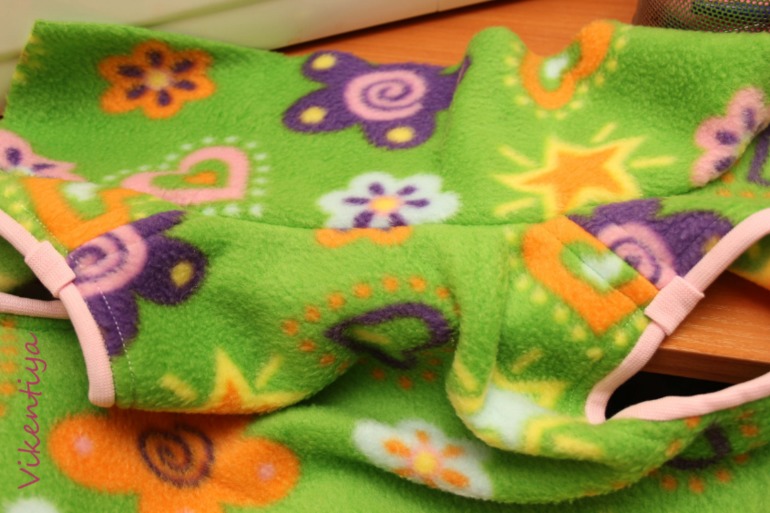 МК по пошиву простой жилетки из флиса.