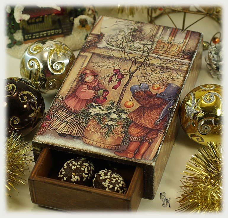 "Наряжаем "ёлку"" коробочек для подарка