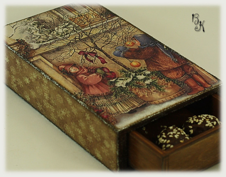 "Наряжаем "ёлку"" короб для сладкого подарка