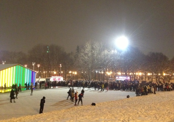 Первый опыт конькобежца!