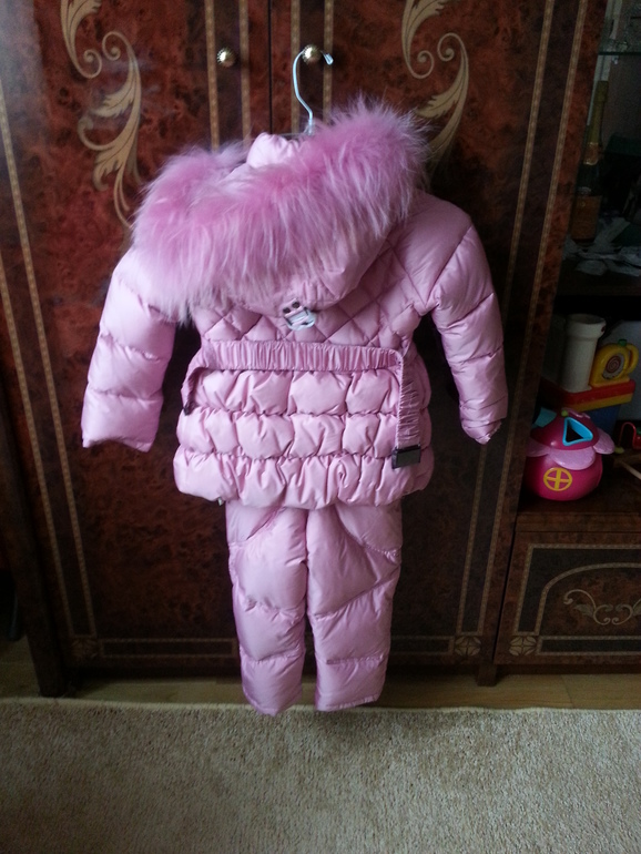 Борелли зимний раздельный комбез розовый 2 года - 8000 руб