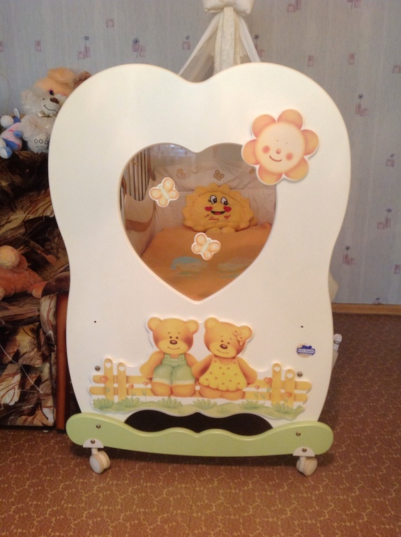 Baby Expert Cuore кроватка и пеленальный комод с ванночкой в идеале - 35000р