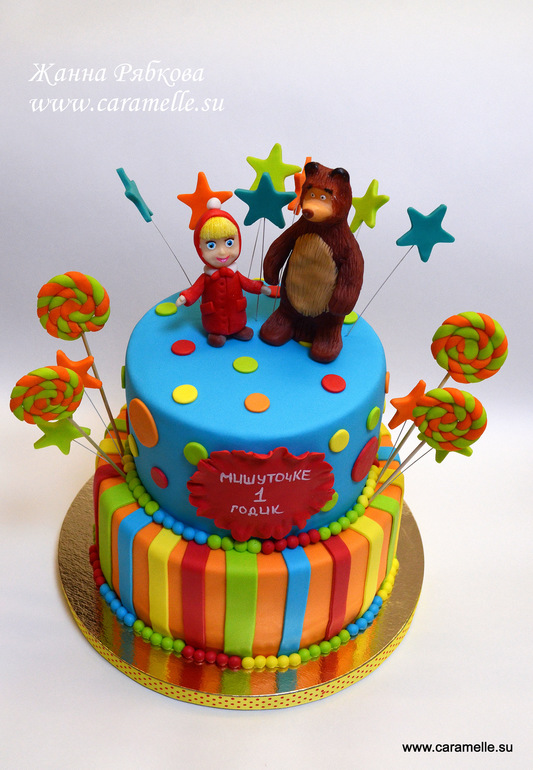 Тортик для мальчика на годик)))