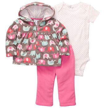 Флисовый слип carters + костюмчики для девочки 12 мес Carters