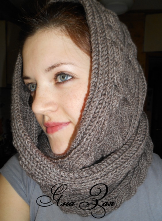 Комплект снуд+митенки! (много фото)