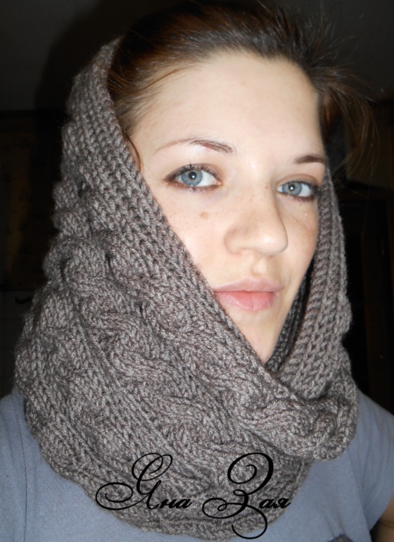 Комплект снуд+митенки! (много фото)