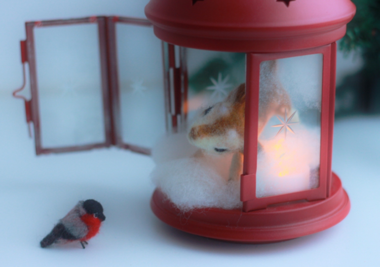 Фонарик со снегирем