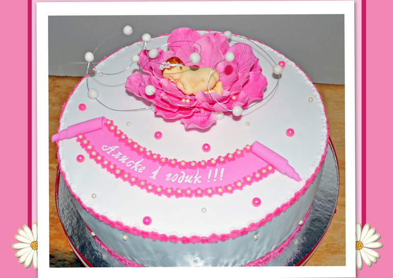 Тортик на годовасие для девочки!!!