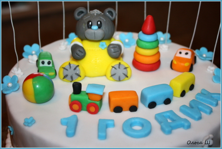 на годик с мишкой