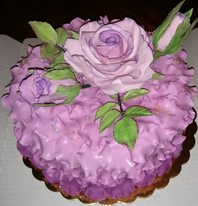 Очередной тортик повторюшка с розой ...