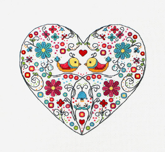 Вышитые сердца