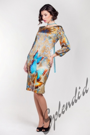 Шикарное платье из натурального шелка 42 размер