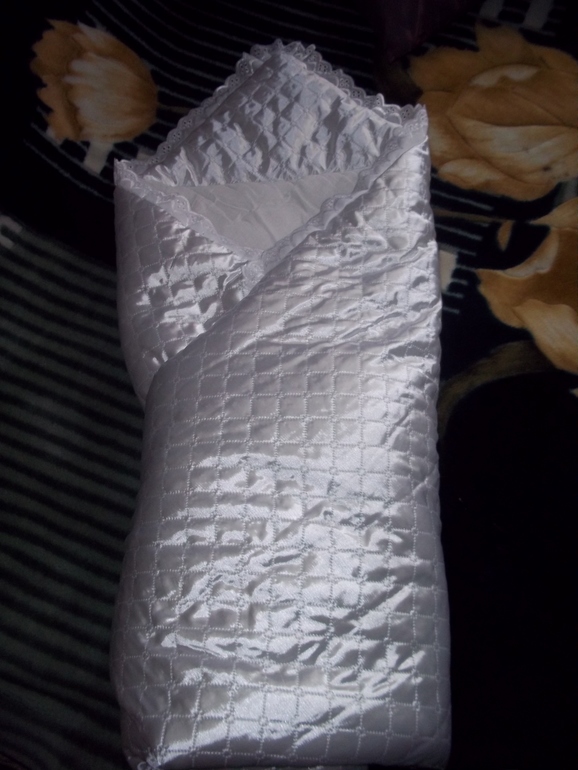 Одеяло-конверт б/у 1 раз на выписку, Москва, почта, 500 руб