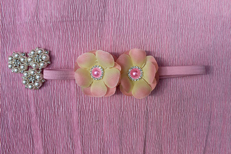 Повязки с цветами и стразами swarowski ручной работы