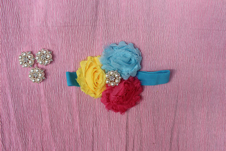 Повязки с цветами и стразами swarowski ручной работы