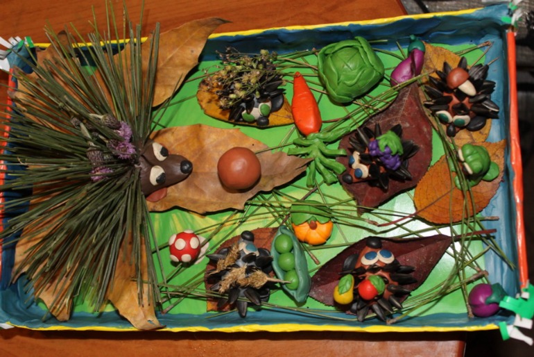 наша первая поделка в садик