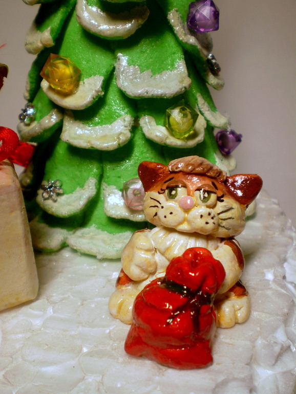 Новогодняя композиция ( дочкина работа)