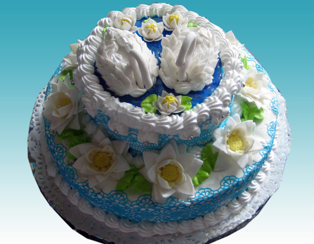 Свадебный с лебедями