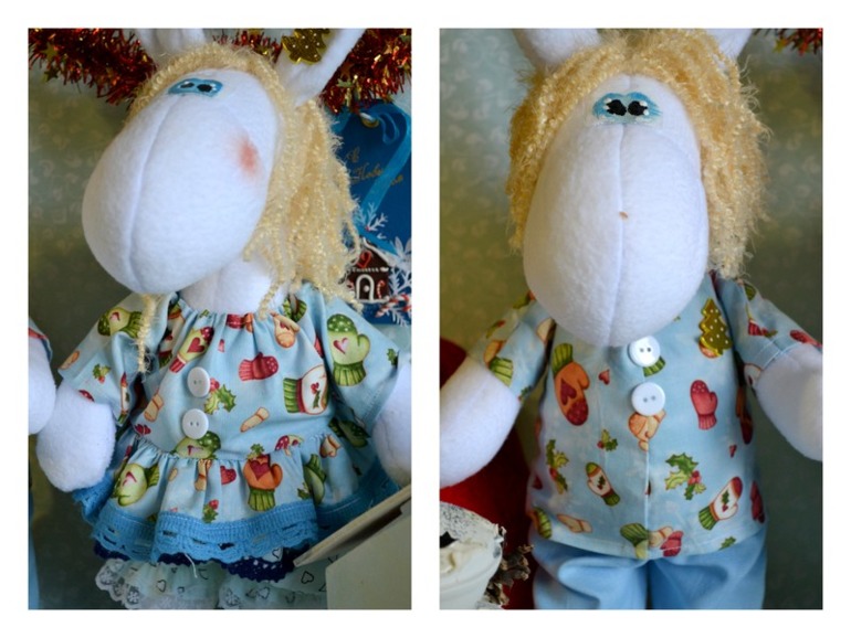 Лошадки Новогодние в голубом!