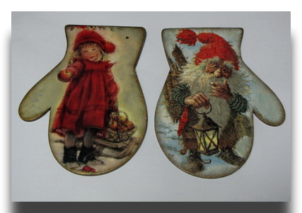 Новогодние подвески. Декупаж.