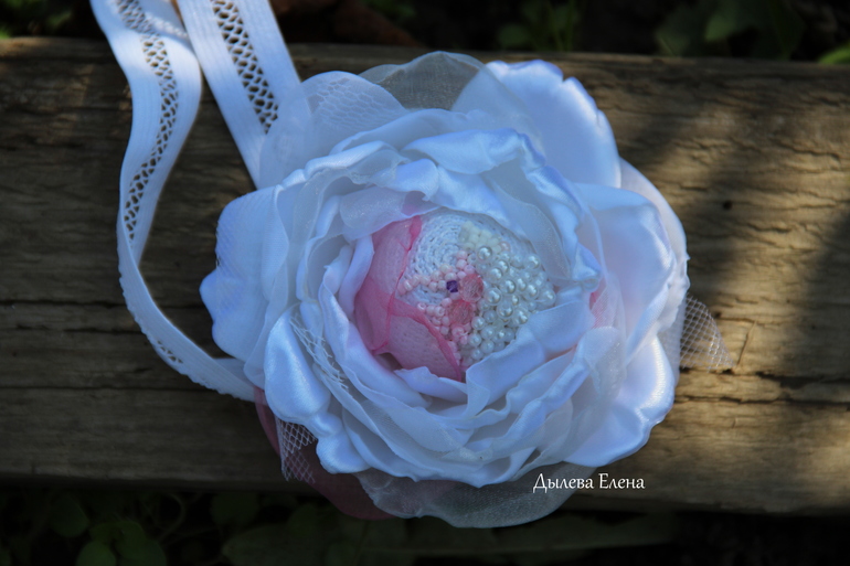 Повязка для маленькой принцессы "Зефирное небо"