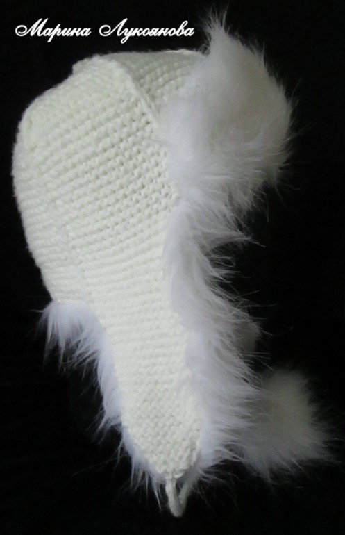 Шапка-ушанка из искусственного меха