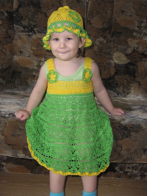 платице и шапочка для дочурки
