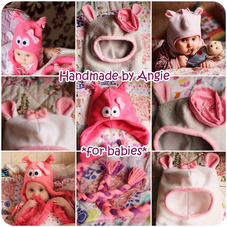 Шапочки ручной работы для малышей.