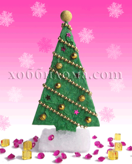 Новогодняя ёлочка из бумаги