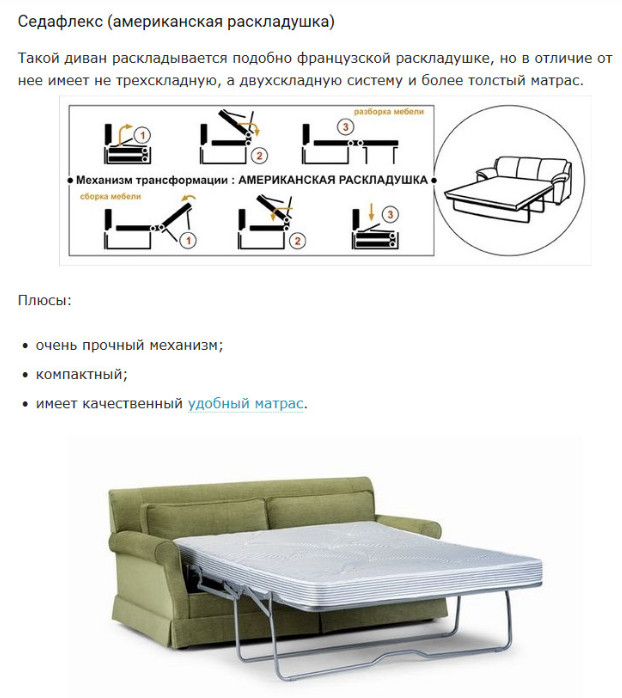 Как собирается раздвижной диван