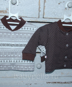 Кофточка на кнопках(комплект из двух кофточек)