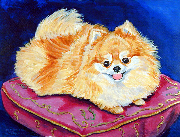 Рисованный померанский шпиц :)