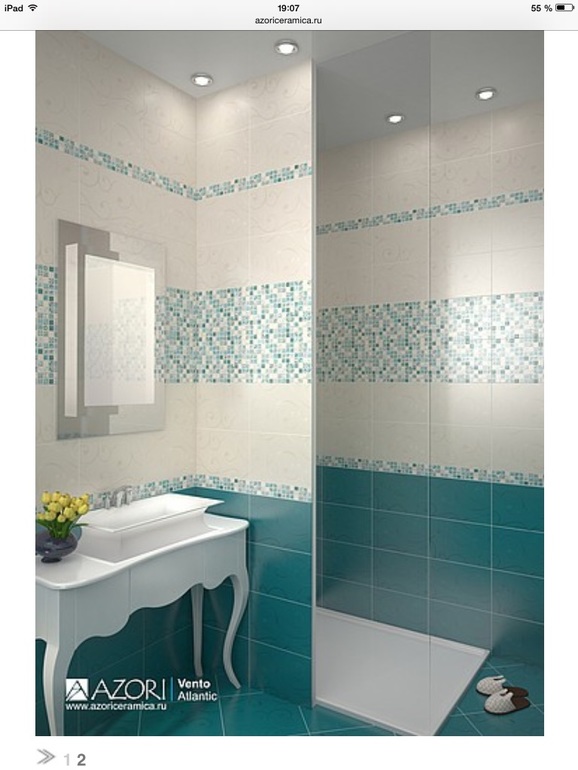 Дизайн ванной комнаты с декором из мозаики