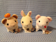 Японские игрушки: мышата и кролик Amuse