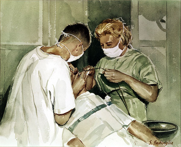 Картина врач слушает пациентку