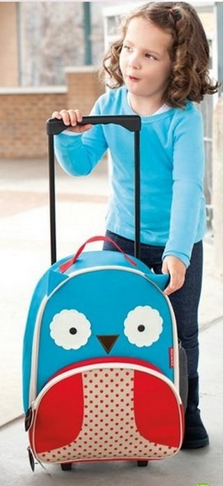 Zoo Luggage детский чемодан на колесах с выдвижной ручкой. 1550р