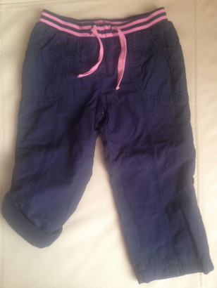 Брючки для девочки утеплённые байкой на 18-24 мес.