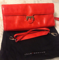 Новый клатч алый L.K.Bennett