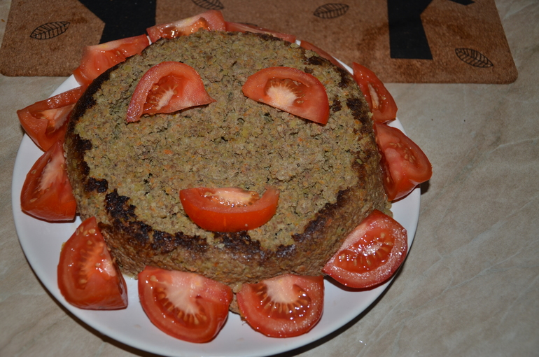 Запеканка из гов.печени с овощами..