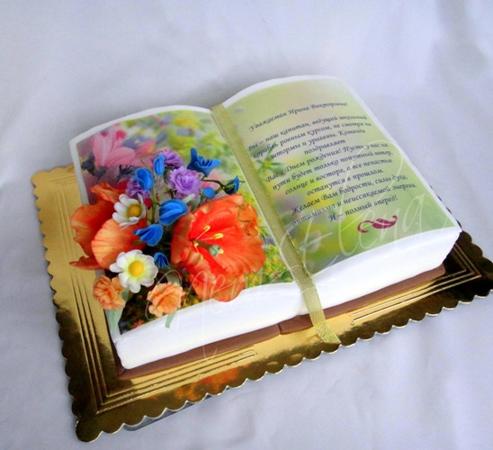 Торт раскрытая книга.