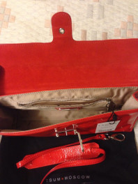 Новый клатч алый L.K.Bennett