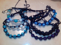 Браслеты с нат камнями и Сваровски