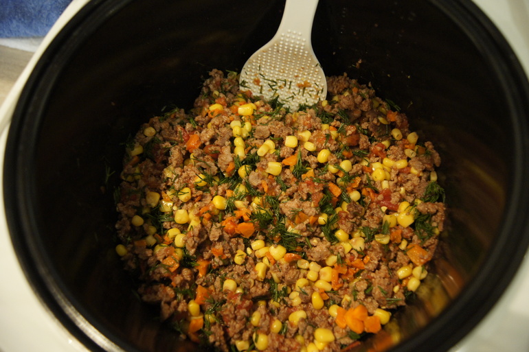 Кесадилья с индейкой и овощами