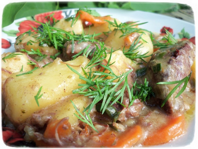 Утиное рагу с овощами.