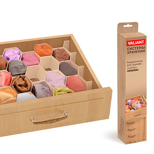Разделители для ящиков "СОТЫ", набор 8шт., 37x7см, DRAWER OR