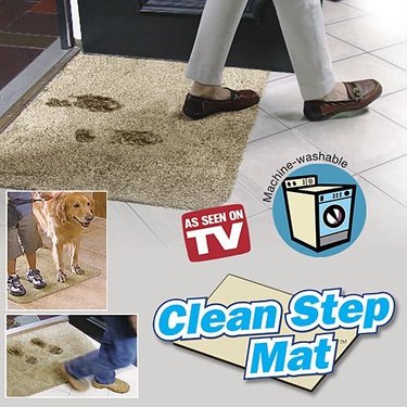Супервпитывающий придверный коврик Clean Step Mat, бежевый