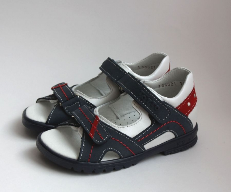 ТОТТО САНДАЛИИ АРТ.10215 БЕЛЫЙ/КРАСНЫЙ/ДЖИНС